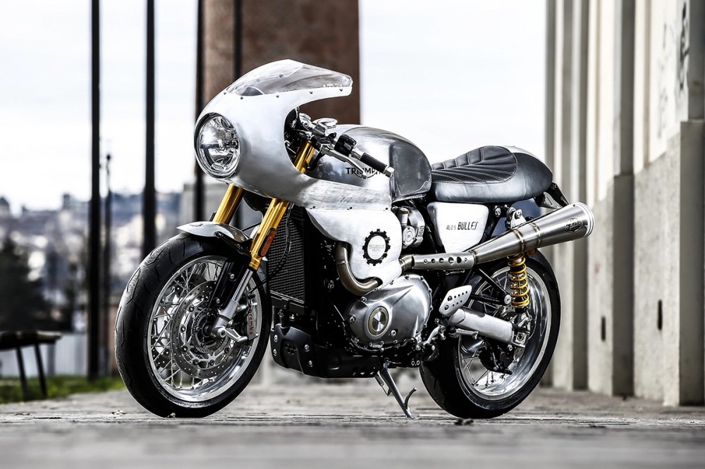 Triumph thruxton r bản độ mang tầm ảnh hưởng từ thương hiệu đồng hồ thụy sĩ meccaniche veloci