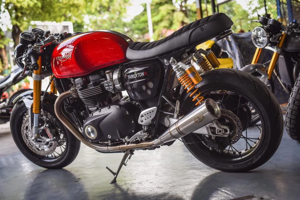 Triumph thruxton r hoàn hảo sau loạt nâng cấp tại garage m