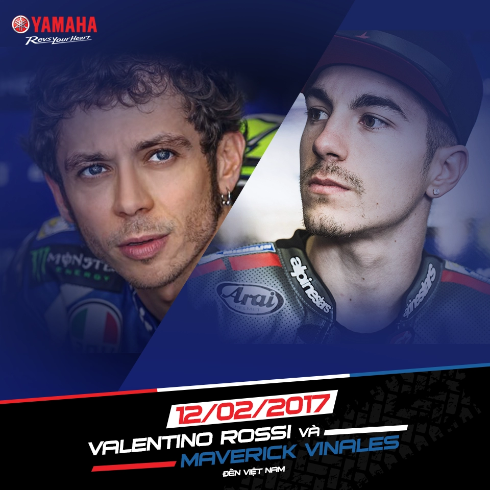 Valentino rossi và maverick vinales đến dự chuỗi sự kiện sắp tới của yamaha