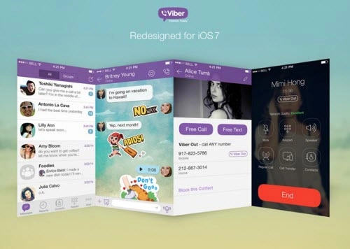 Viber trên ios cập nhật giao diện phẳng