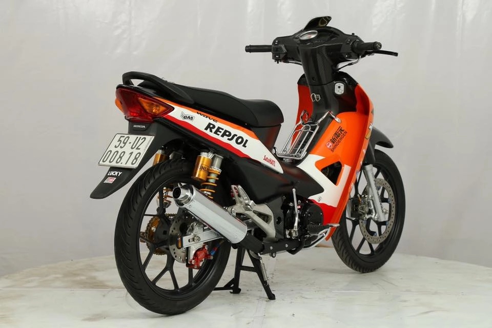 Wave repsol độ full option hàng hiệu