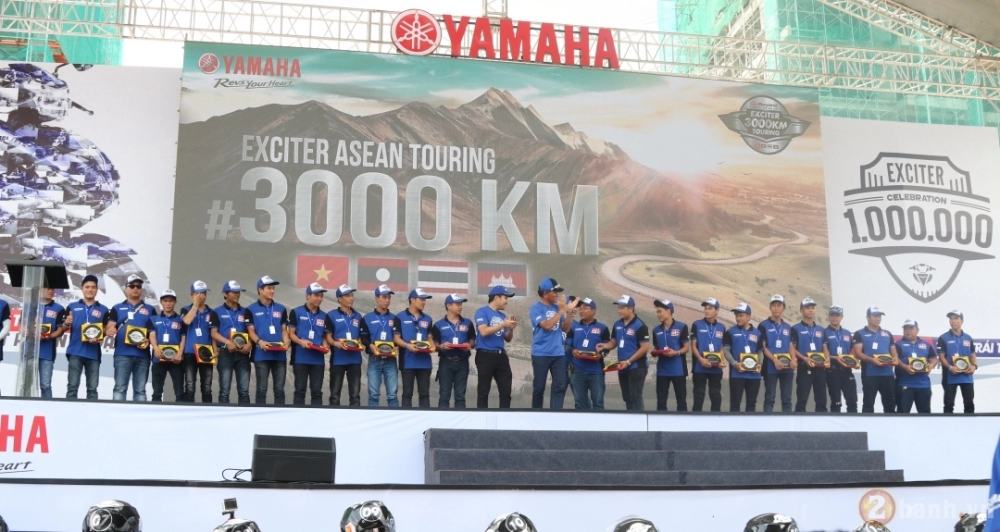 Yamaha motor việt nam xác lập 2 kỷ lục guinness thế giới trong sự kiện kỷ niệm 1000000 xe exciter