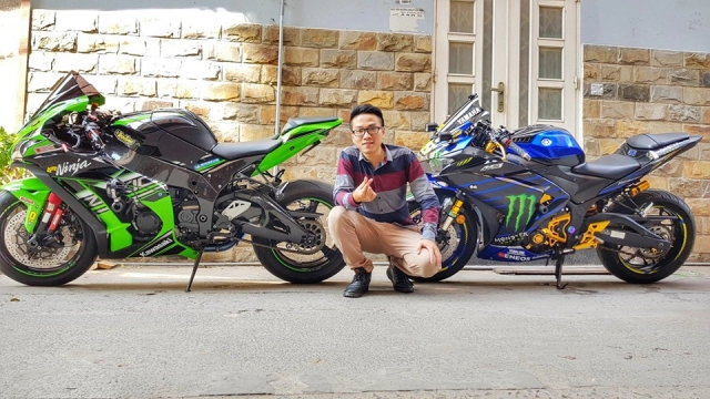 Yamaha r3 độ chất ngất với team đấu monster energy motogp 2019 của biker việt