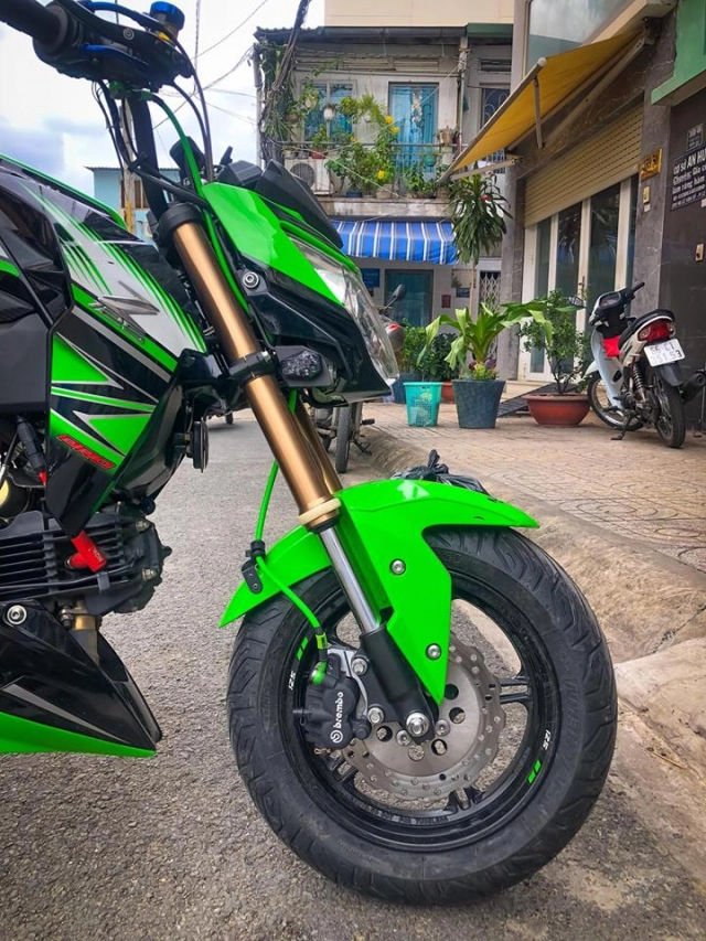 Z125 độ đơn giản bằng loạt nâng cấp hàng hiệu đời mới