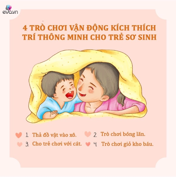 4 trò chơi vận động kích thích trí thông minh cho trẻ sơ sinh 9 tháng tuổi