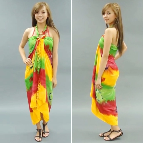 6 cách quấn khăn sarong quyến rũ đi biển