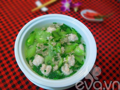 Canh mướp thịt băm ngon mát