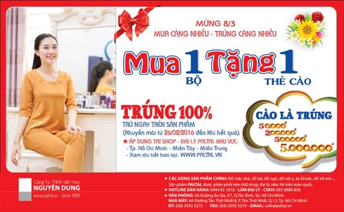 cào là trúng - khuyến mãi hấp dẫn từ paltal