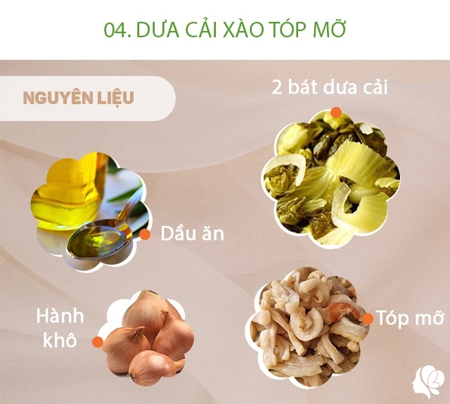 Hôm nay nấu gì bày 4 món lên mâm chỉ một loáng là hết sạch cả nhà ăn không thừa miếng nào