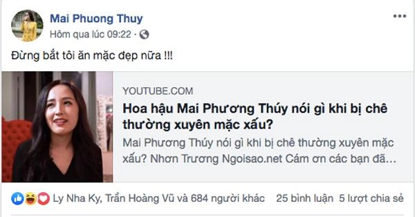 Mai phương thuý nói đừng bắt tôi mặc đẹp nữa bất ngờ nhất là phản ứng của lý nhã kỳ