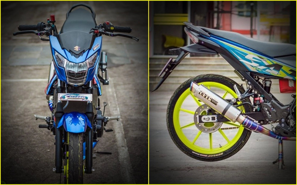 Suzuki satria f150 độ chất ngất ngây với đồ chơi giá trị của biker việt