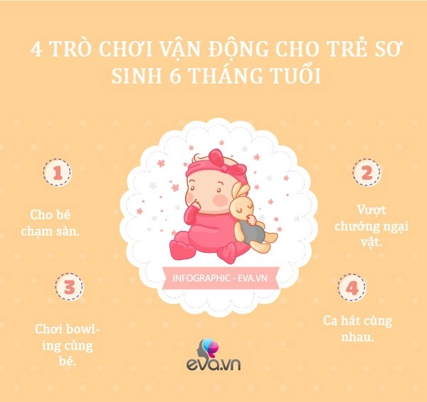 Trò chơi vận động cho trẻ sơ sinh 6 tháng tuổi ăn ngon ngủ tốt thông minh hơn