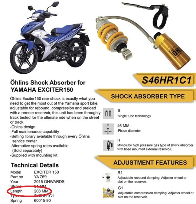 Vì sao người dùng ex 135 thường độ ohlins ex 150