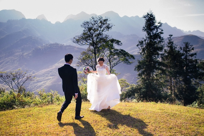 48h vượt 1200km rừng núi cặp đôi liều mình lên đỉnh mã pì lèng chụp ảnh cưới