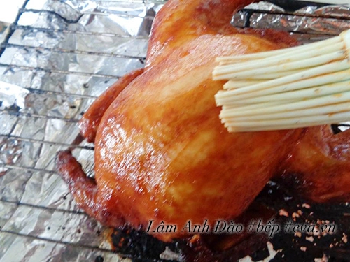 Gà nướng lò vị bbq tuyệt ngon cho giáng sinh