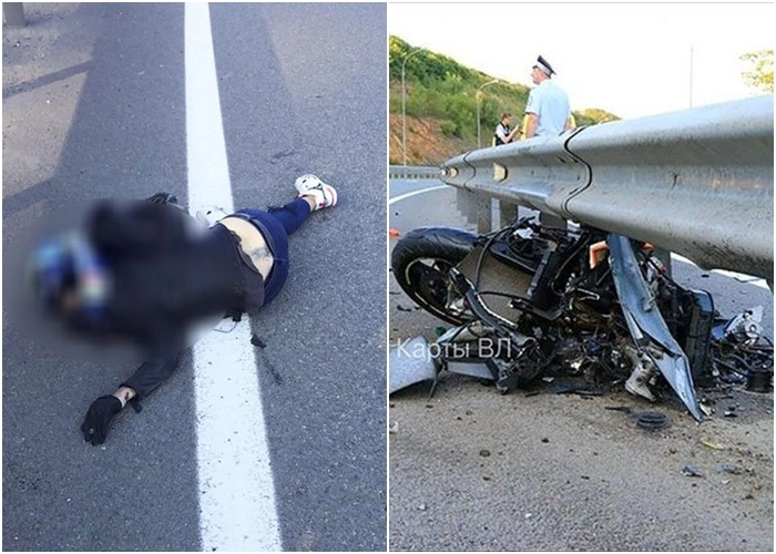Nữ biker gợi cảm nước nga tử nạn trên cao tốc