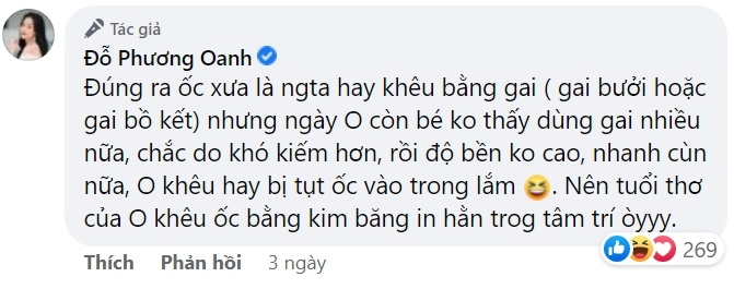 Phương oanh khoe mâm ốc quê làm dàn sao và fan khoái chảy nước miếng cả tuổi thơ dội về