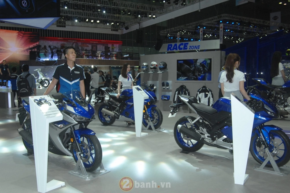 Vietnam motorcycle show 2017 - khách tham quan có thể chiêm ngưỡng vẻ đẹp của gần 20 mẫu xe yamaha