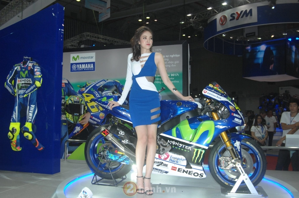 Vietnam motorcycle show 2017 - khách tham quan có thể chiêm ngưỡng vẻ đẹp của gần 20 mẫu xe yamaha