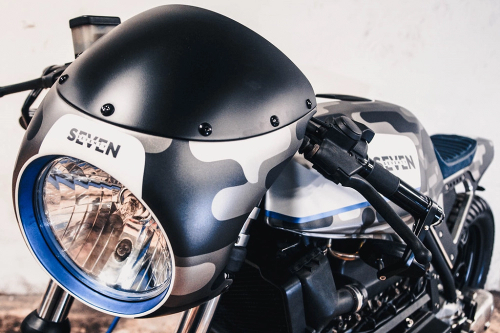 Bmw k100 cafe racer mang phong cách đậm chất quân đội