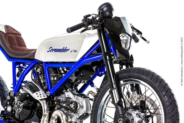 Ducati scrambler bản độ mang tên al13 blue đến từ moto puro