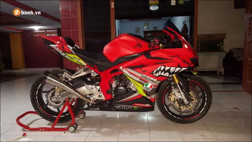 Honda cbr 250rr cá mập cuồng nộ ấn tượng cùng bầy đàn