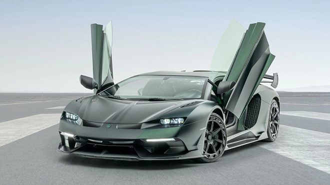 Siêu bò lamborghini aventador svj thoát xác qua bàn tay hãng độ mansory