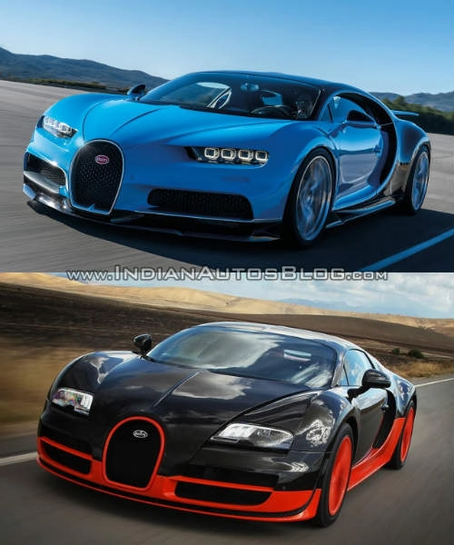 So sánh bugatti veyron và bugatti chiron qua ảnh