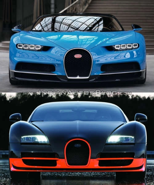 So sánh bugatti veyron và bugatti chiron qua ảnh