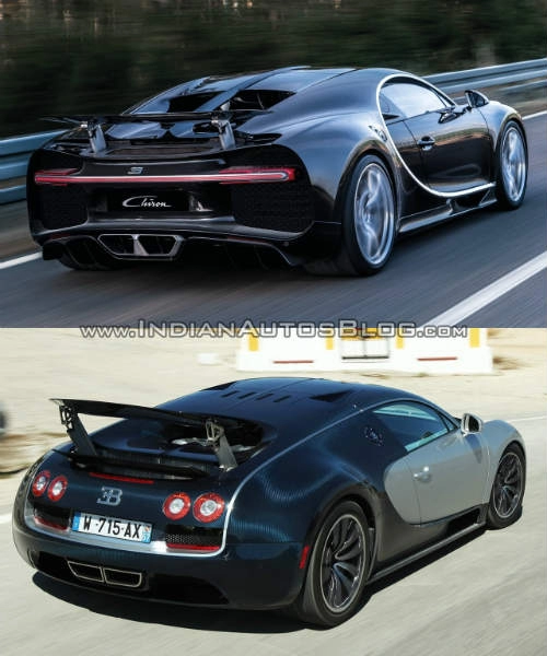 So sánh bugatti veyron và bugatti chiron qua ảnh