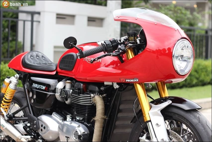 Triumph thruxton r sự trở lại đầy mê hoặc của dòng cafe race