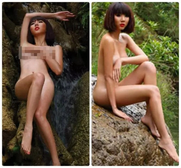 Cựu siêu mẫu ảnh nude rời showbiz sang mỹ sinh con nay về việt nam diện áo như nội y khoe vòng eo 58cm