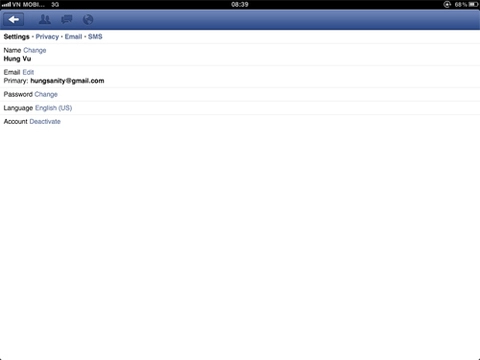 Dùng thử facebook cho ipad