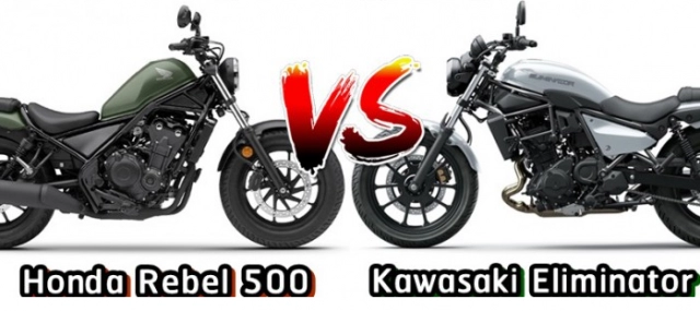 Kawasaki eliminator vs honda rebel 500 trên bàn cân thông số