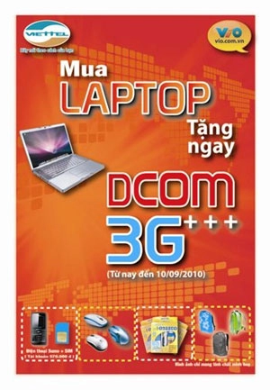 Mua laptop được tặng d-com 3g