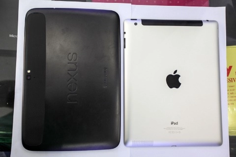 So sánh google nexus 10 và the new ipad retina