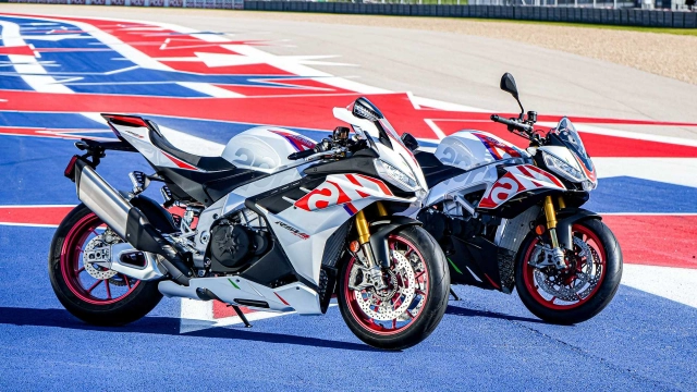 Phiên bản đặc biệt của aprilia rsv4 factory 2023 và tuono factory 2023 xuất hiện tại cota