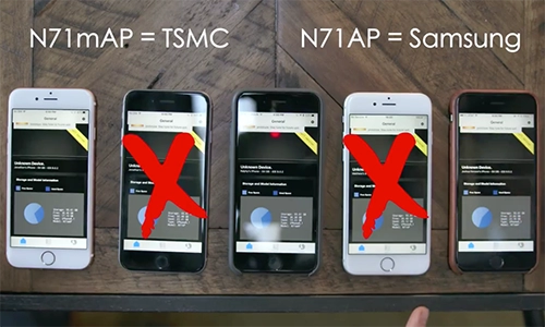 So sánh thực tế iphone 6s dùng chip samsung và tsmc