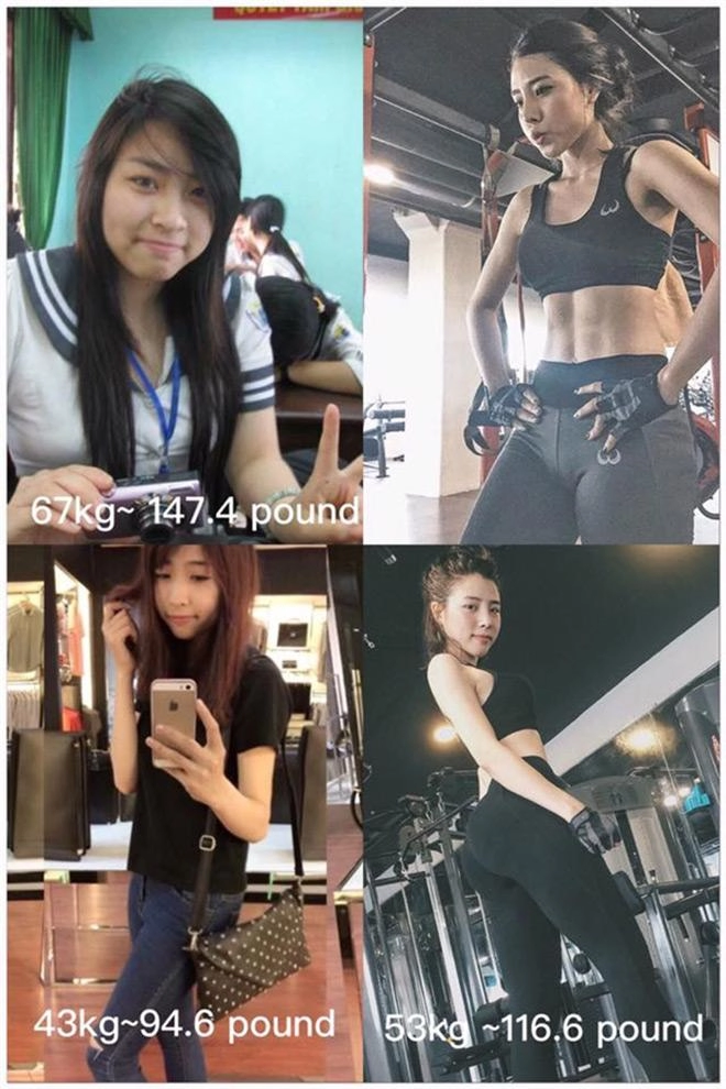 Bí quyết trở thành hot girl phòng tập của cô nàng từ 70kg đến eo thon 555cm