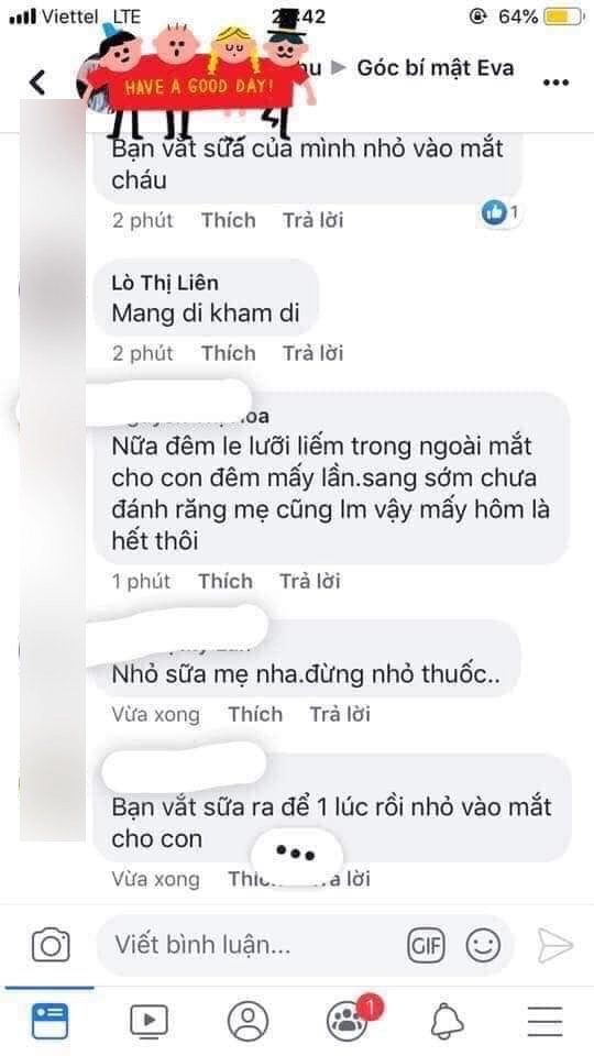 Con bị đau mắt không khỏi mẹ bất ngờ được khuyên lè lưỡi liếm lúc sáng sớm chưa đánh răng