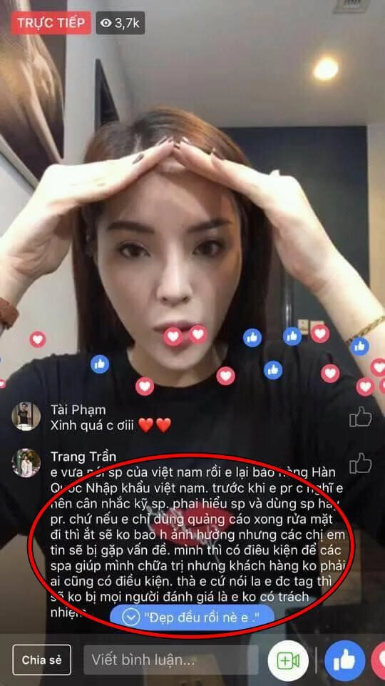 Hoa hậu kỳ duyên bị nghi livestream quảng cáo hàng rởm gặp ngay trang trần bắt bài