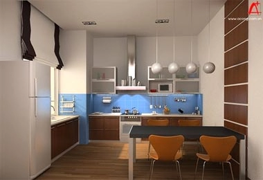 Bếp và phòng ăn ở chung cư