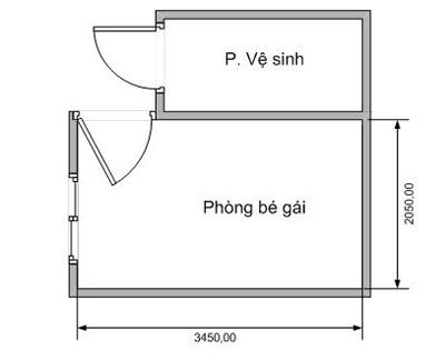 Bố trí nội thất cho phòng hai con