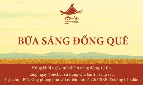 Bữa sáng đồng quê tại nhà hàng ao ta