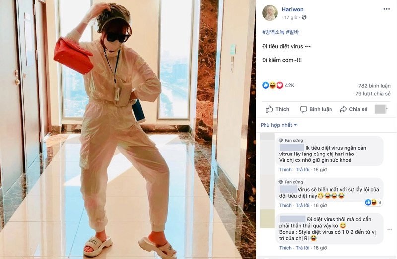 Hari won khoe style ăn mặc diệt virus nhưng ít ai nhận ra món đồ hiệu đi cùng