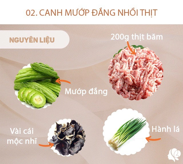 Hôm nay nấu gì cơm chiều ngon từ món chính đến phụ riêng canh rất bổ mát cho gày hè