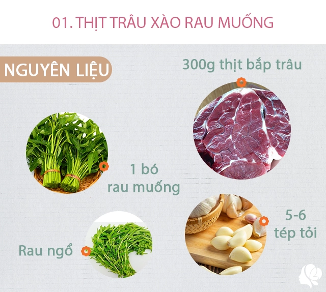 Hôm nay nấu gì cơm chiều ngon với 3 món có công thức đơn giản chưa đầy 30 phút nấu xong