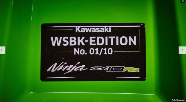 Kawasaki phát hành 10 chiếc ninja zx-10 rr wsbk edition vào năm 2023
