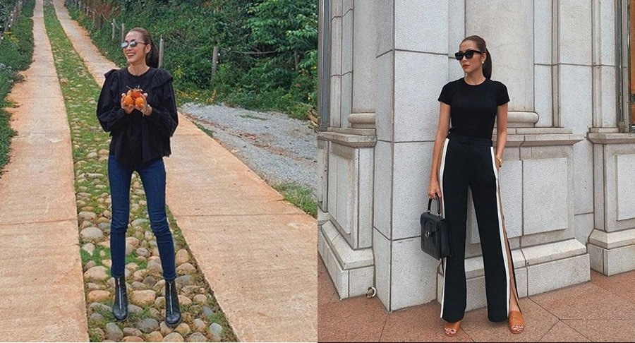 Mặc skinny jeans bị chê gầy nhom tăng thanh hà đổi ngay quần xẻ tà liền quyến rũ hơn hẳn