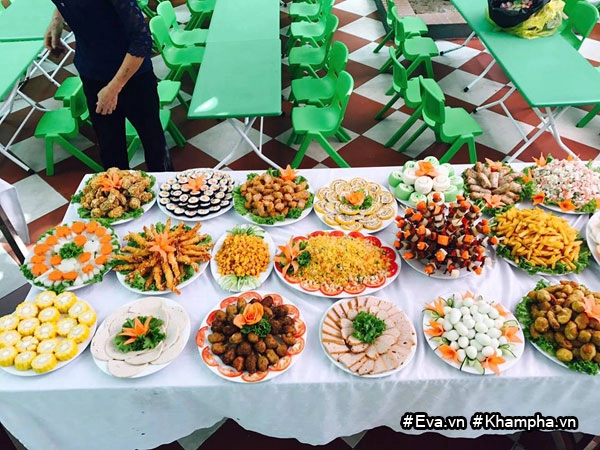 Mâm buffet trung thu 45 món của các bé mẫu giáo vĩnh phúc khiến dân mạng cũng thòm thèm